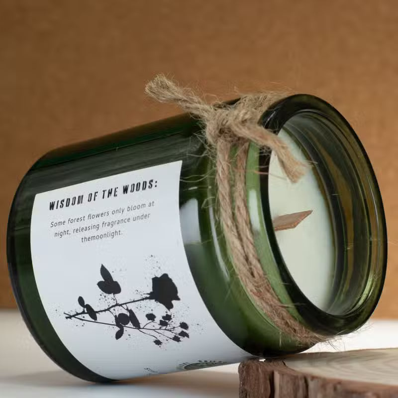 Midnight Rose Candle – Natural Soy Wax & Wooden Wick