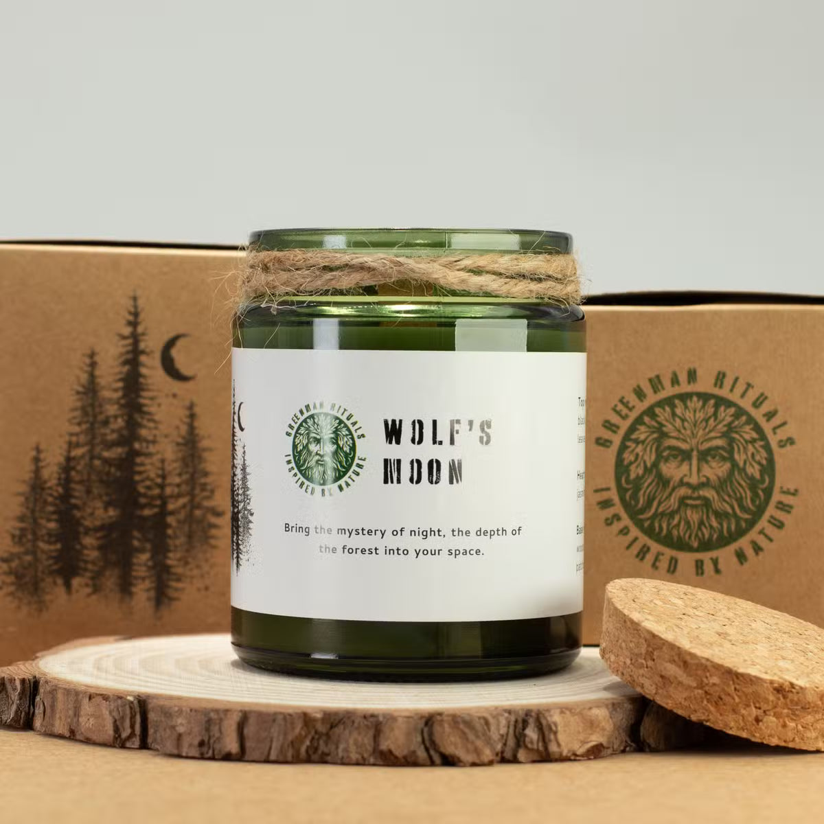 Wolf's Moon Candle – Natural Soy Wax & Wooden Wick