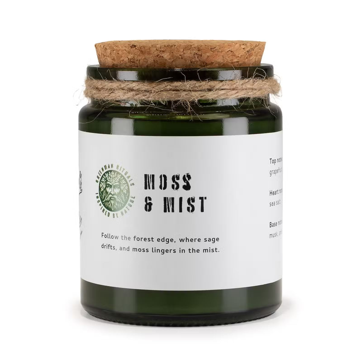 Moss & Mist Candle – Natural Soy Wax & Wooden Wick