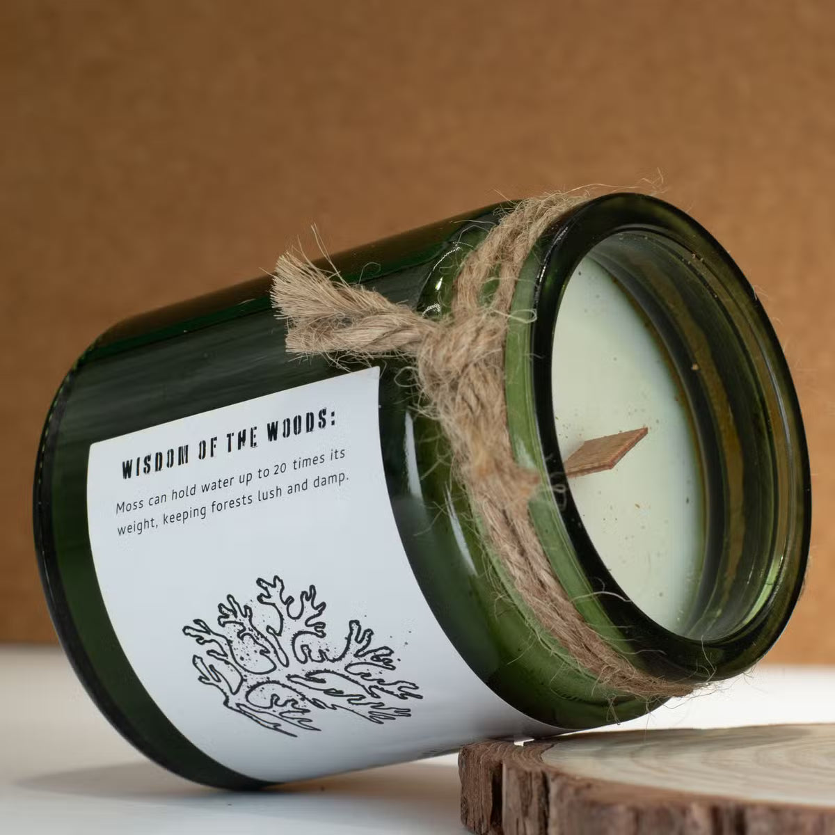 Moss & Mist Candle – Natural Soy Wax & Wooden Wick