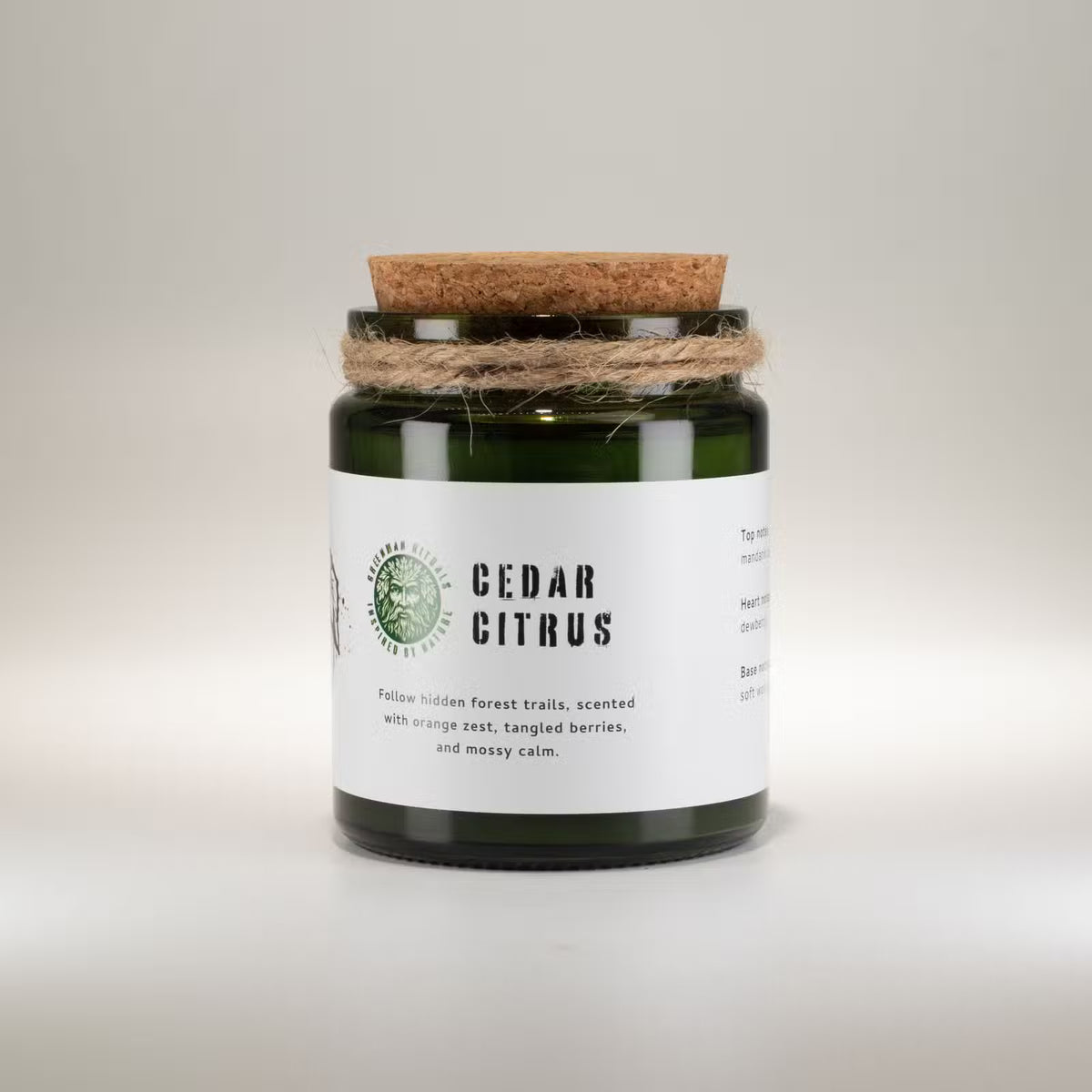 Cedar Citrus Candle – Natural Soy Wax & Wooden Wick