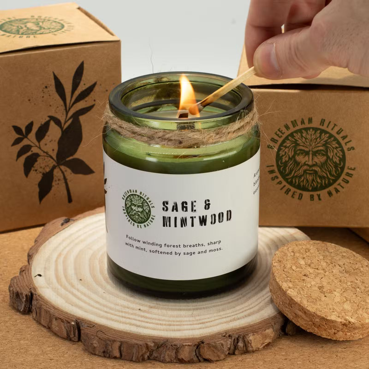 Wild Lavender Essential Oil Candle – Natural Soy Wax & Wooden Wick