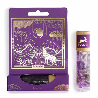 Lavender Rosemary Cedarwood Chamomile Gemstone Essential Oil Roll-On – Stress Relief & Deep Relaxation