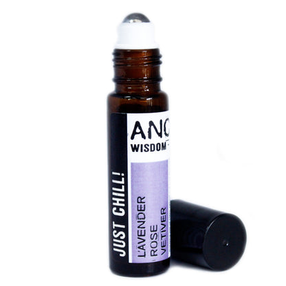 Lavender Rose Vetiver Roll On Essential Oil Blend - Just Chill