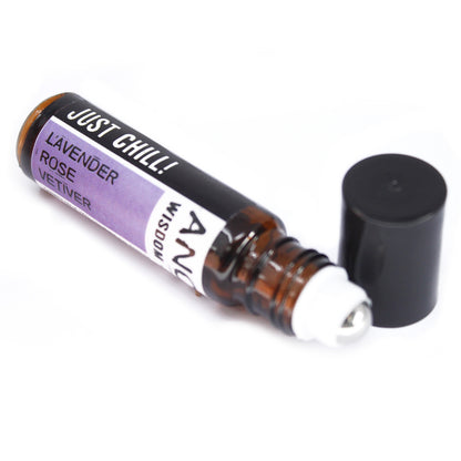Lavender Rose Vetiver Roll On Essential Oil Blend - Just Chill
