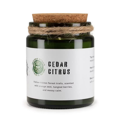 Cedar Citrus Candle – Natural Soy Wax & Wooden Wick