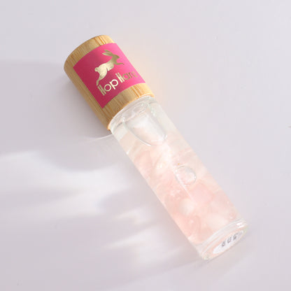 Rose Quartz Essential Oil Gemstone Roll On Love and Healing Crystal Oil