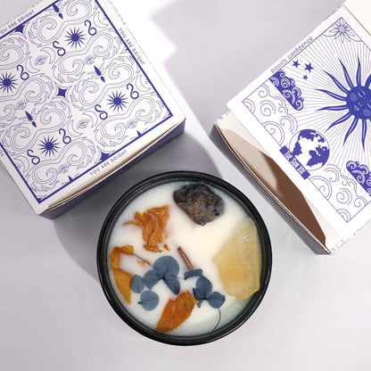 Crystal Magic Flower Candle - The Moon