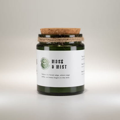Moss & Mist Candle – Natural Soy Wax & Wooden Wick