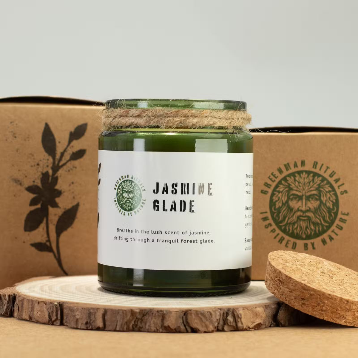 Jasmine Glade Candle – Natural Soy Wax & Wooden Wick