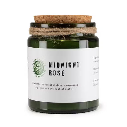 Midnight Rose Candle – Natural Soy Wax & Wooden Wick
