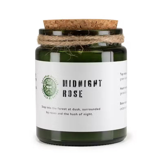 Midnight Rose Candle – Natural Soy Wax & Wooden Wick