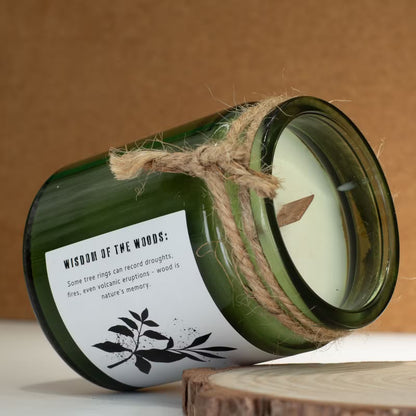 Sage & Mintwood Candle – Natural Soy Wax & Wooden Wick