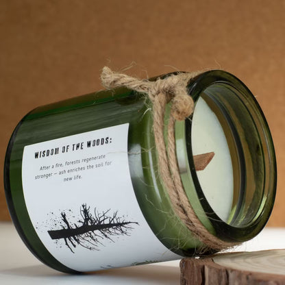 Ash & Woodsmoke Candle – Natural Soy Wax & Wooden Wick