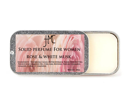 Rose & White Musk Natural Solid Perfume - Solid Cologne
