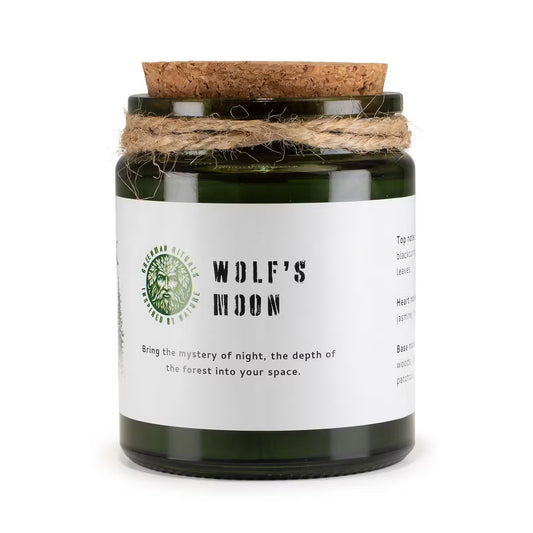 Wolf's Moon Candle – Natural Soy Wax & Wooden Wick