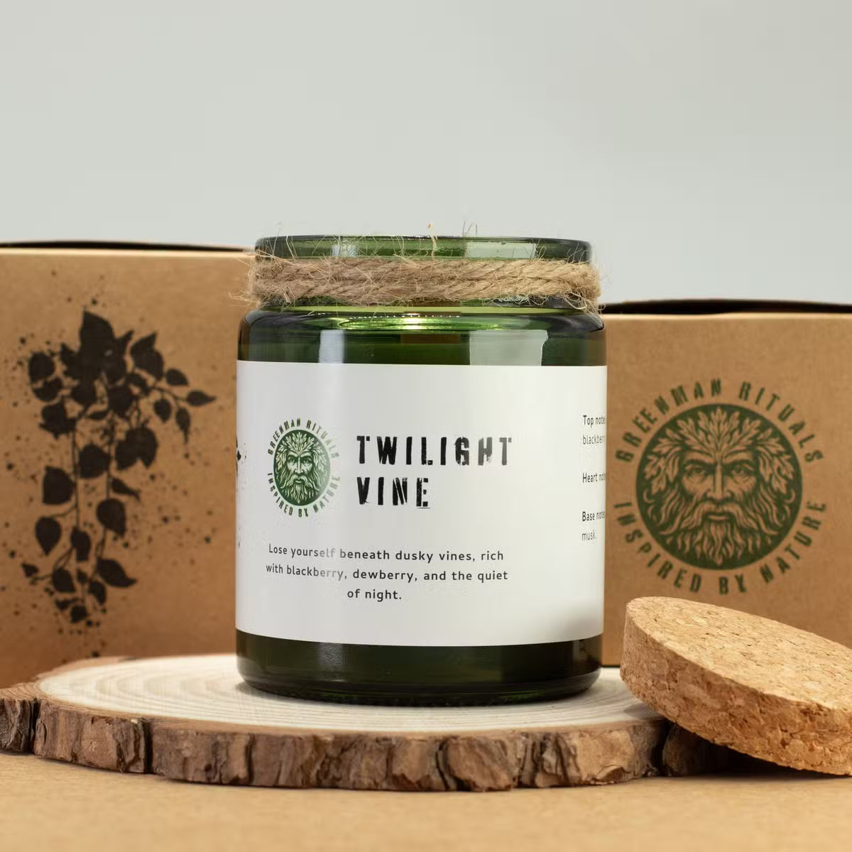 Twilight Vine Candle – Natural Soy Wax & Wooden Wick