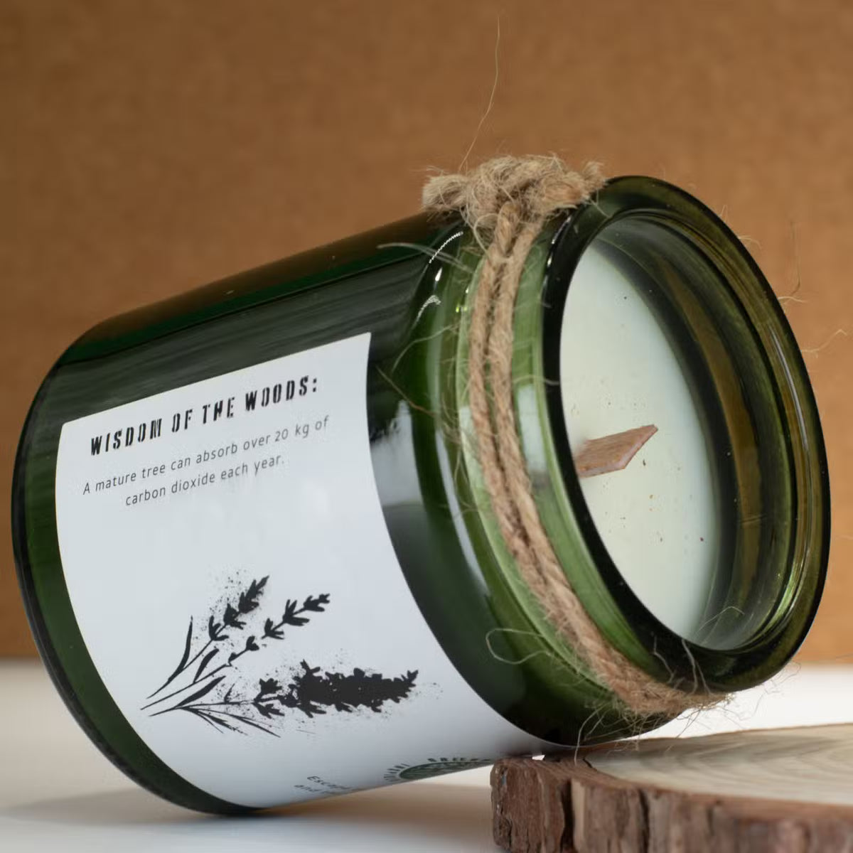 Wild Lavender Essential Oil Candle – Natural Soy Wax & Wooden Wick