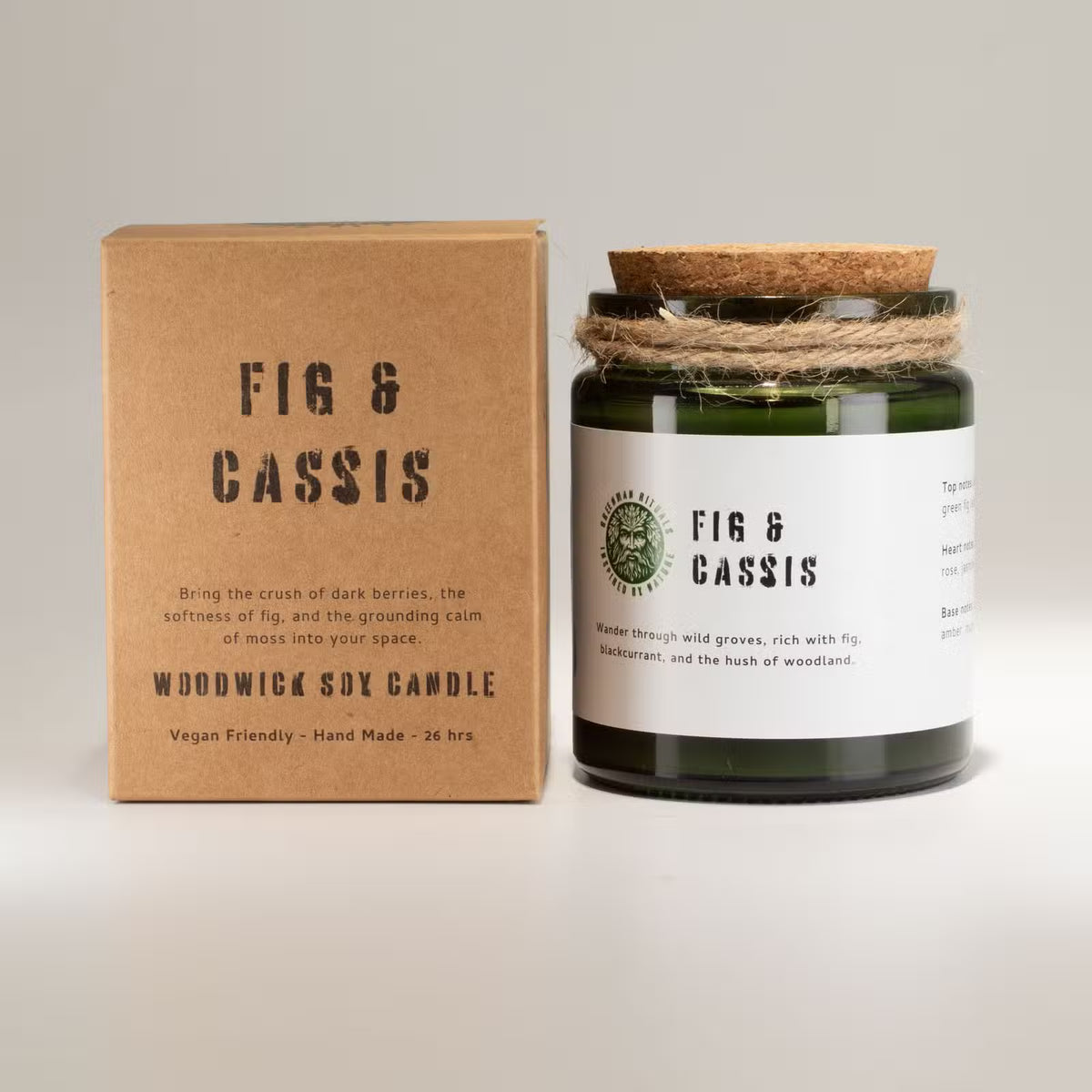 Crushed Fig & Cassis Candle – Natural Soy Wax & Wooden Wick