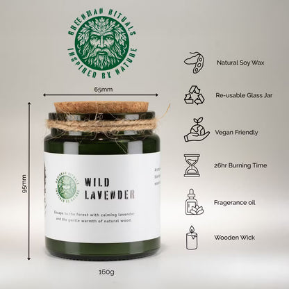 Sage & Mintwood Candle – Natural Soy Wax & Wooden Wick